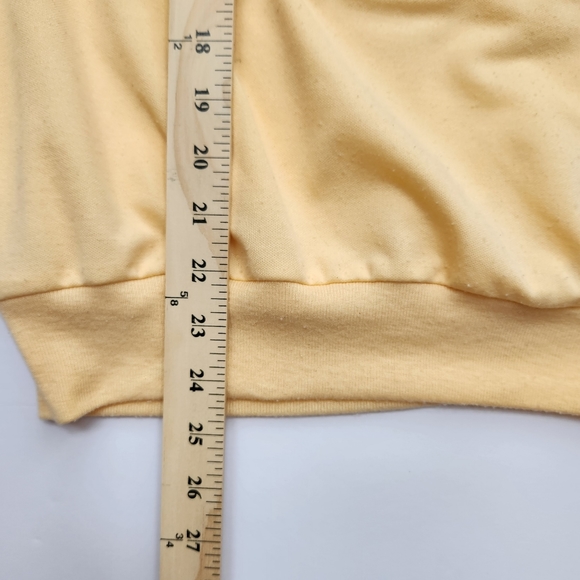 Vintage Haband For Her 80s 90 Granny Yellow Top Purple Collar Short Sleeve Large - Picture 14 of 17